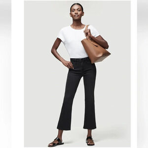 Frame Le Crop Mini Boot Black size 26  Raw Hemline Streetwear Edgy. NWOT